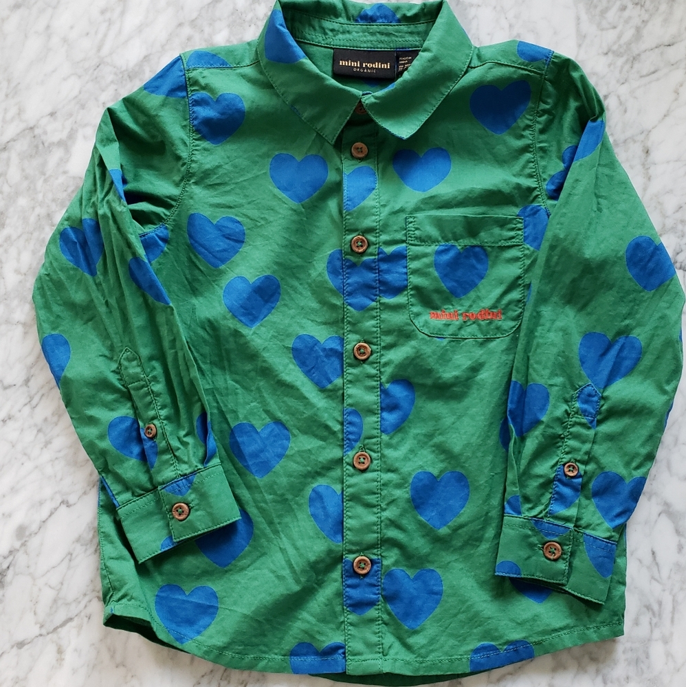 Mini Rodini Button Down Shirt Size 104/110 - Picture 1 of 1